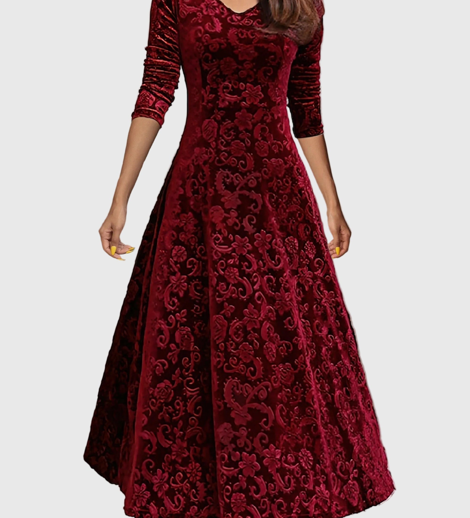 Nancy | Ünnepi velúr elegancia ruha