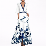 Valentina | Elegáns mély dekoltázsú maxi ruha