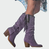 Vanda | Női boho-western velúr cipők