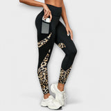 Panna | Leopárdmintás elasztikus leggings zsebbel