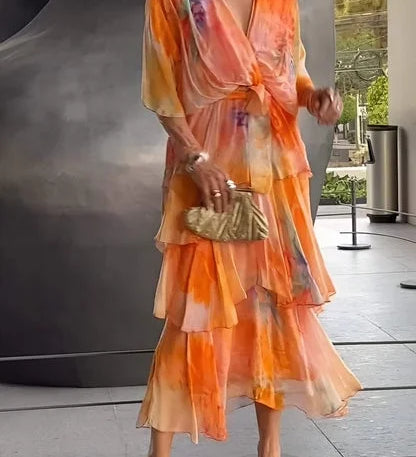 Cassia – Elegáns Chiffon Ruha