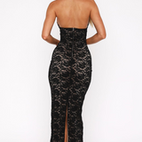 Valentina™ | Elegáns Csipke Hosszú Ruha Mély Kivágással