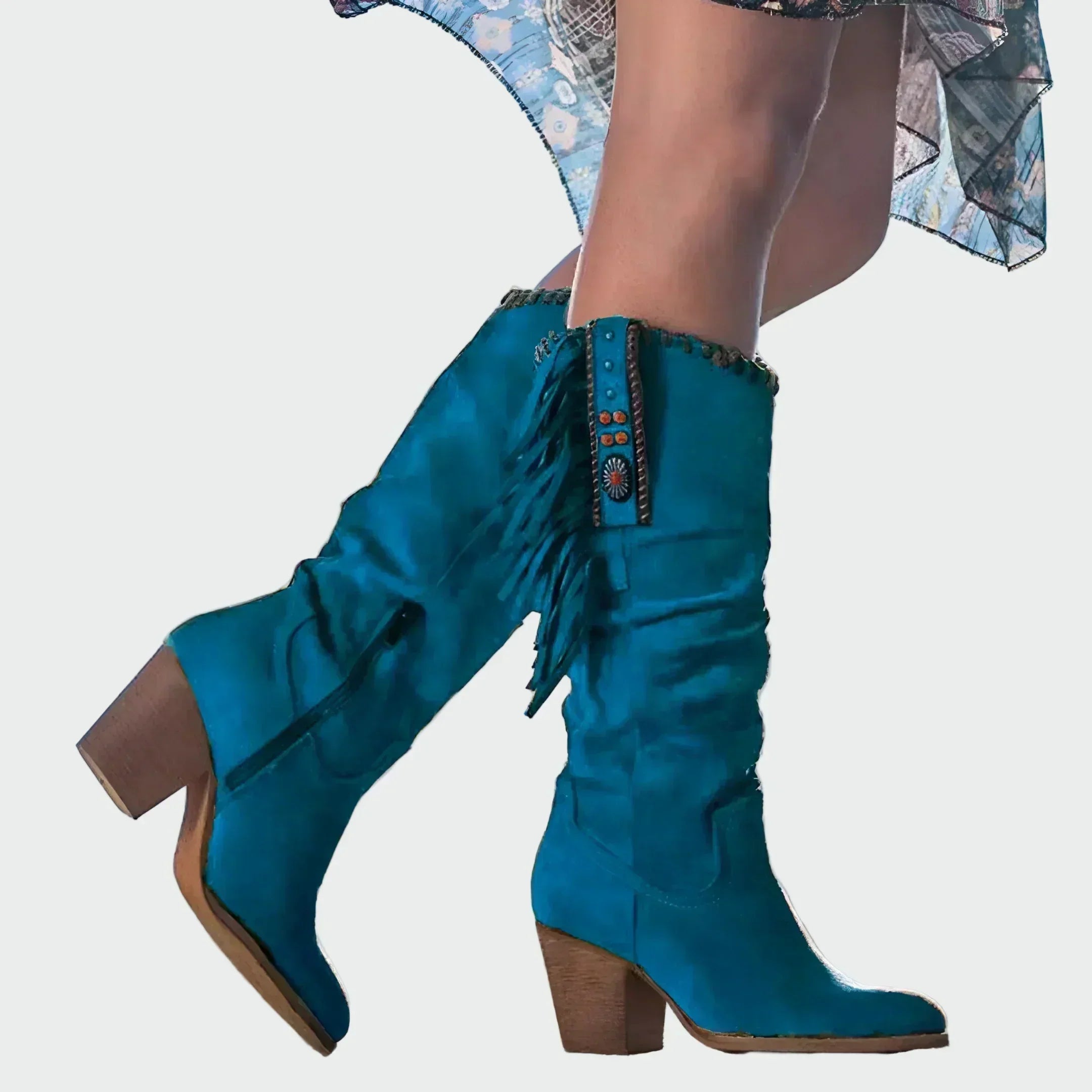 Vanda | Női boho-western velúr cipők
