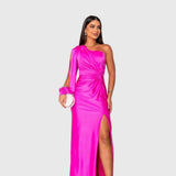 Melisa | Elegáns egyvállas estélyi ruha