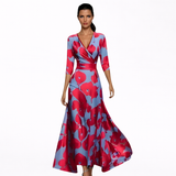Emilia | Elegáns virágos maxi ruha