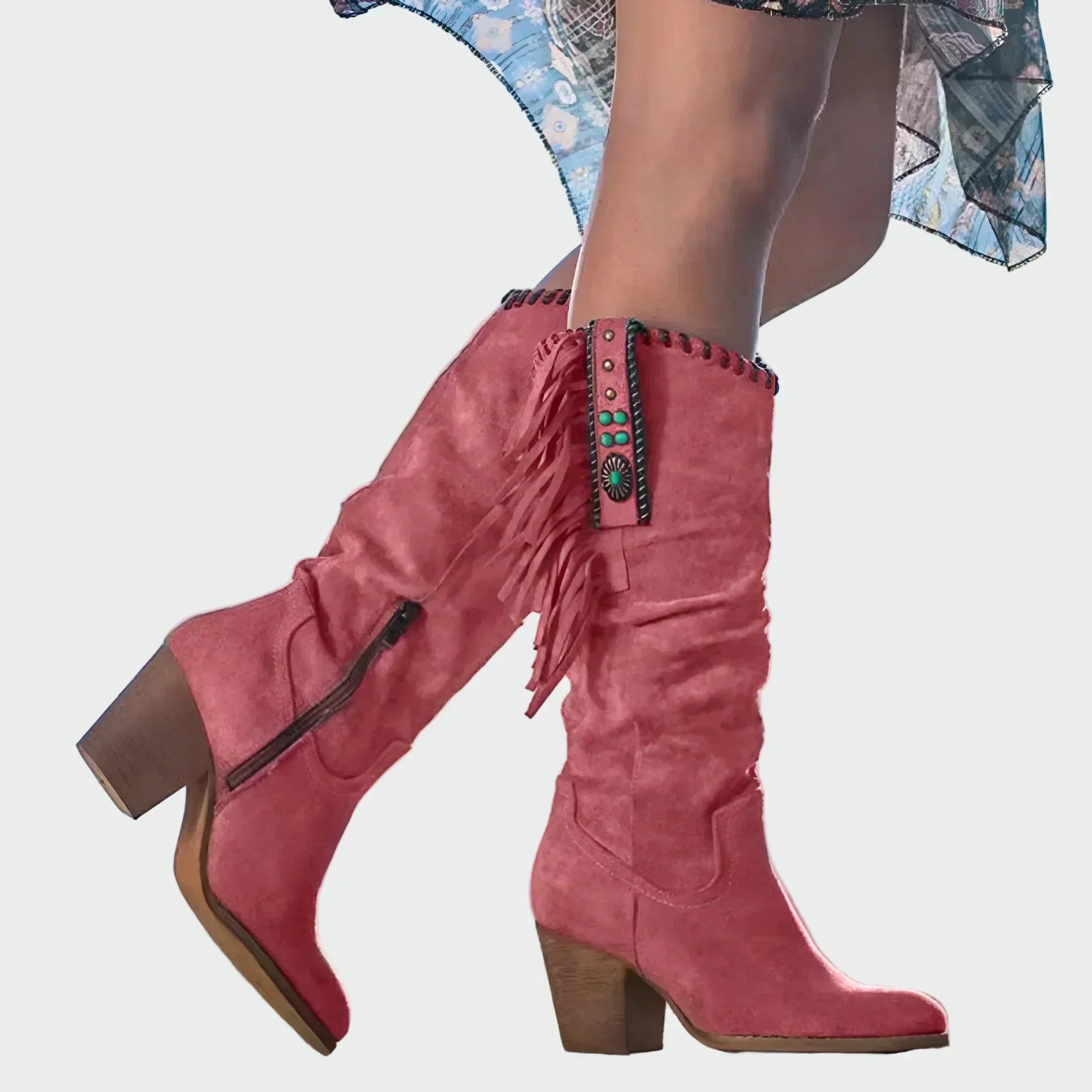 Vanda | Női boho-western velúr cipők