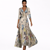 Emilia | Elegáns virágos maxi ruha