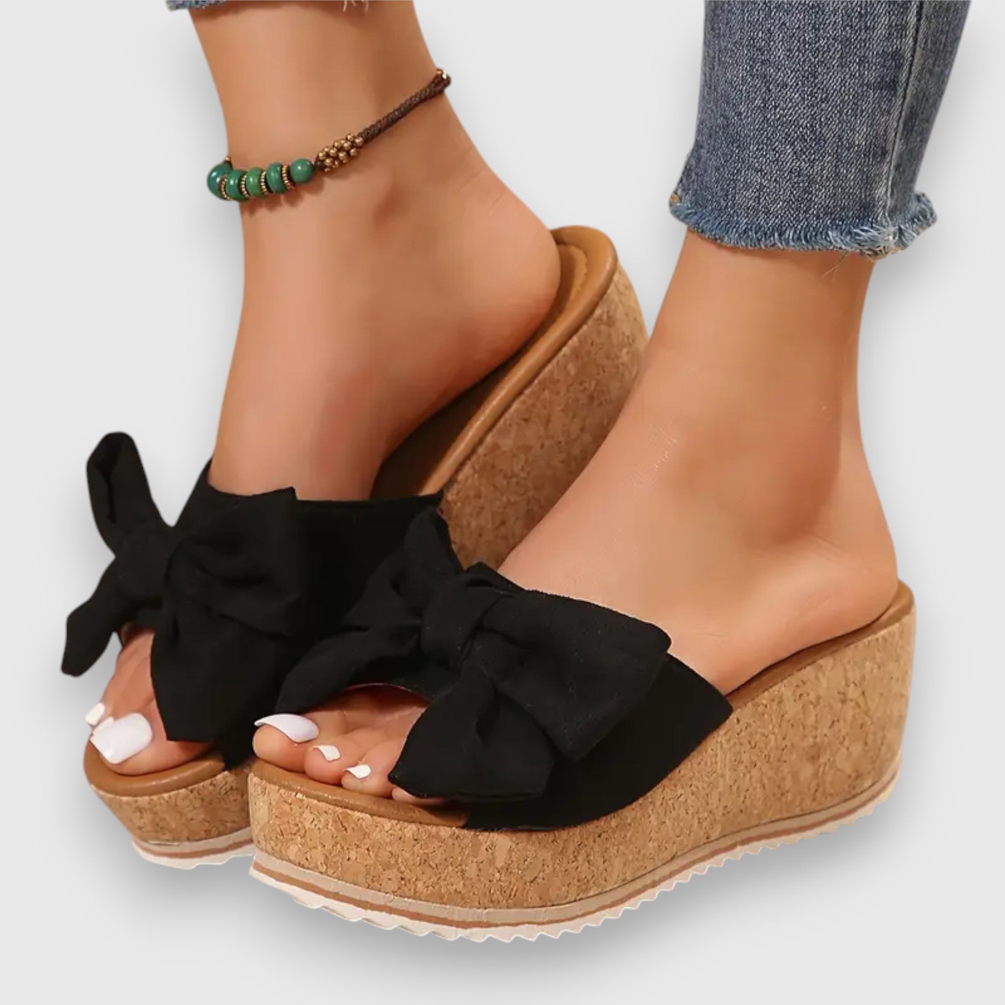 Mila | Kényelmes slip-on szandál masnival
