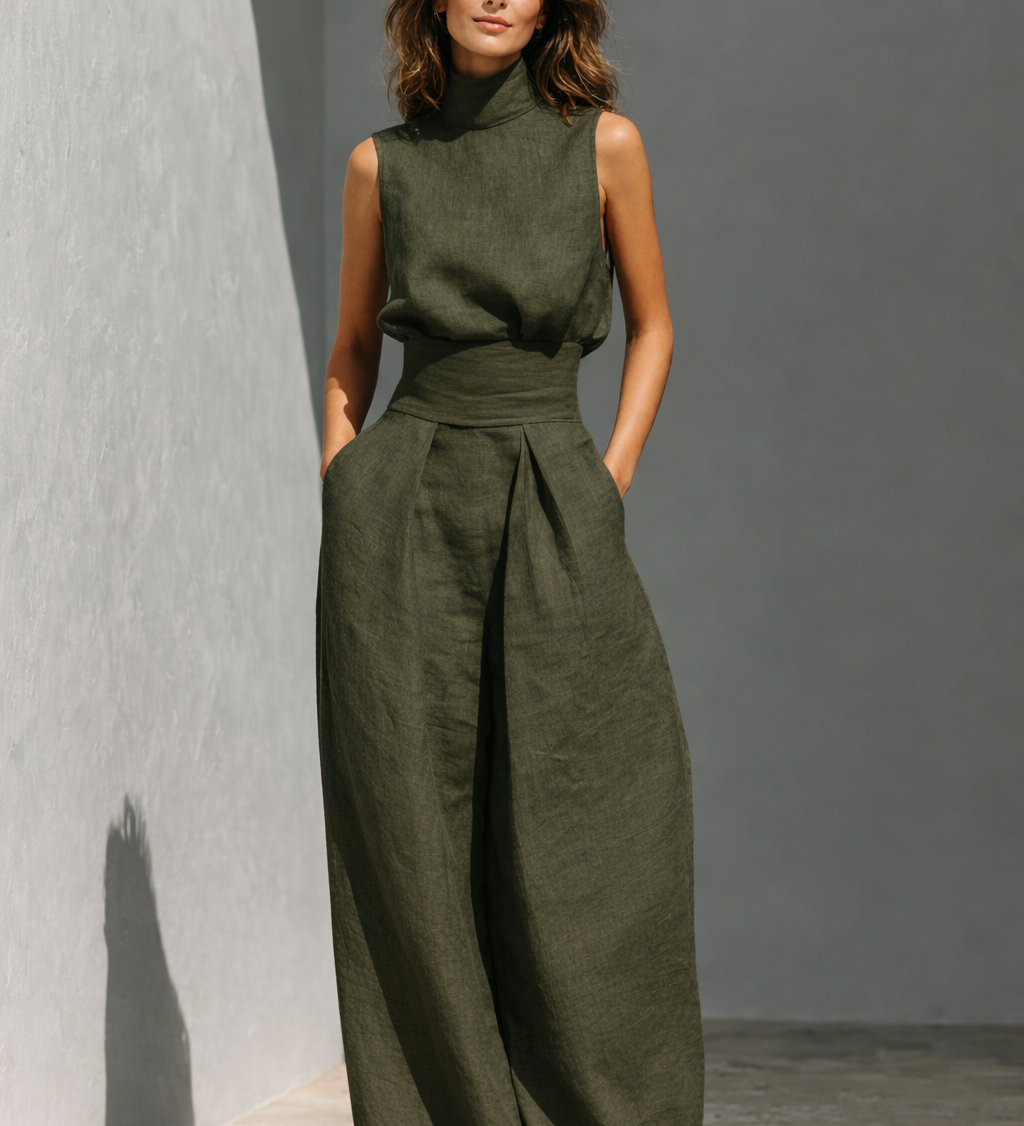 Mária – Minimalista pamut–len szett