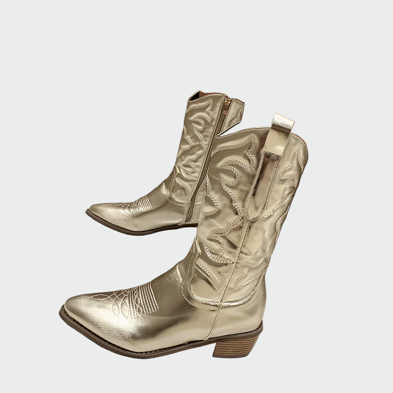 Lili | Fényes rózsaszín cowboy cipők