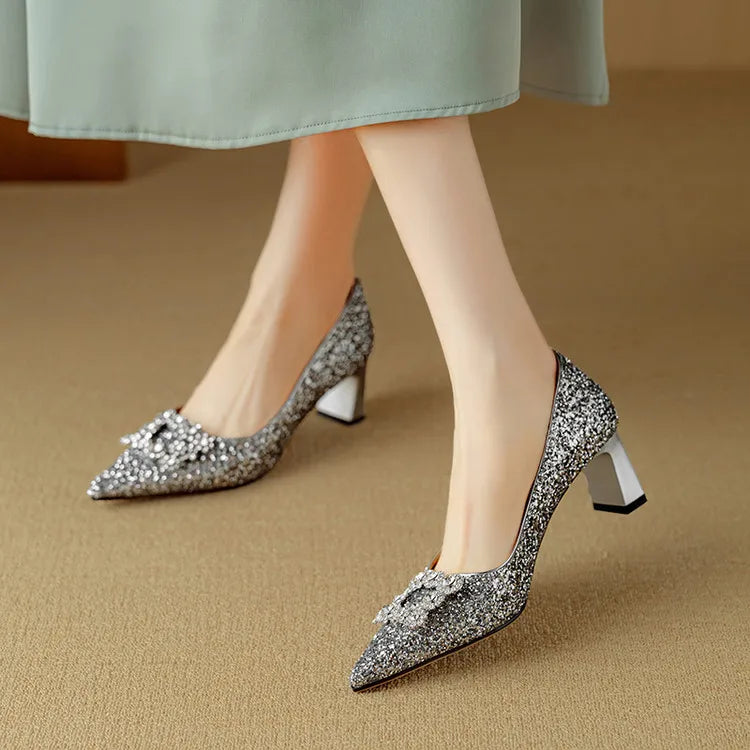 Josephine | Csillámos pumps