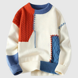 Jordán – Kötött pulóver patchwork mintával