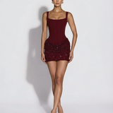 Serafina™ | Mini Couture Ruha Fűzővel és Ékszerdrapériával