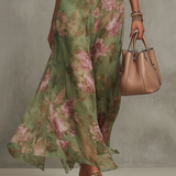 Livia | Virágos halter maxi ruha