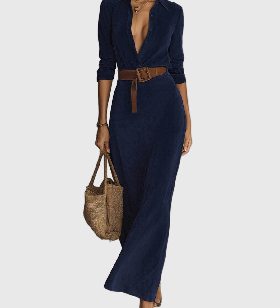 Janeta | Luxus velúr maxi ruha