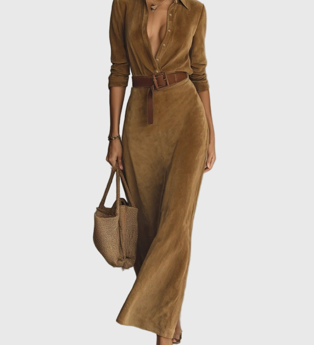 Janeta | Luxus velúr maxi ruha