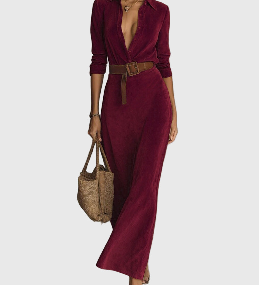 Janeta | Luxus velúr maxi ruha