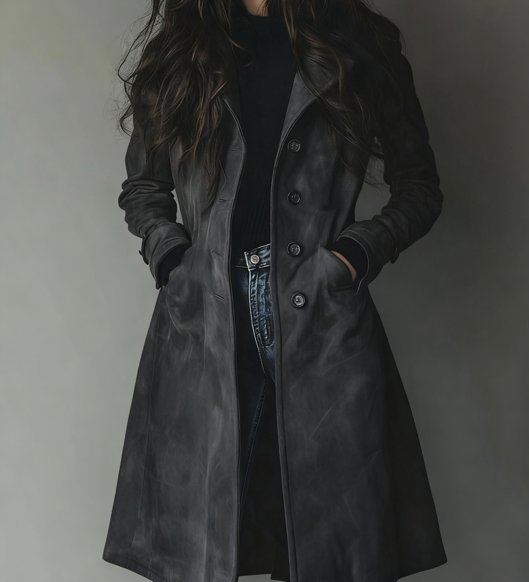 Danoir | Vintage stílusú velúr trench-coat