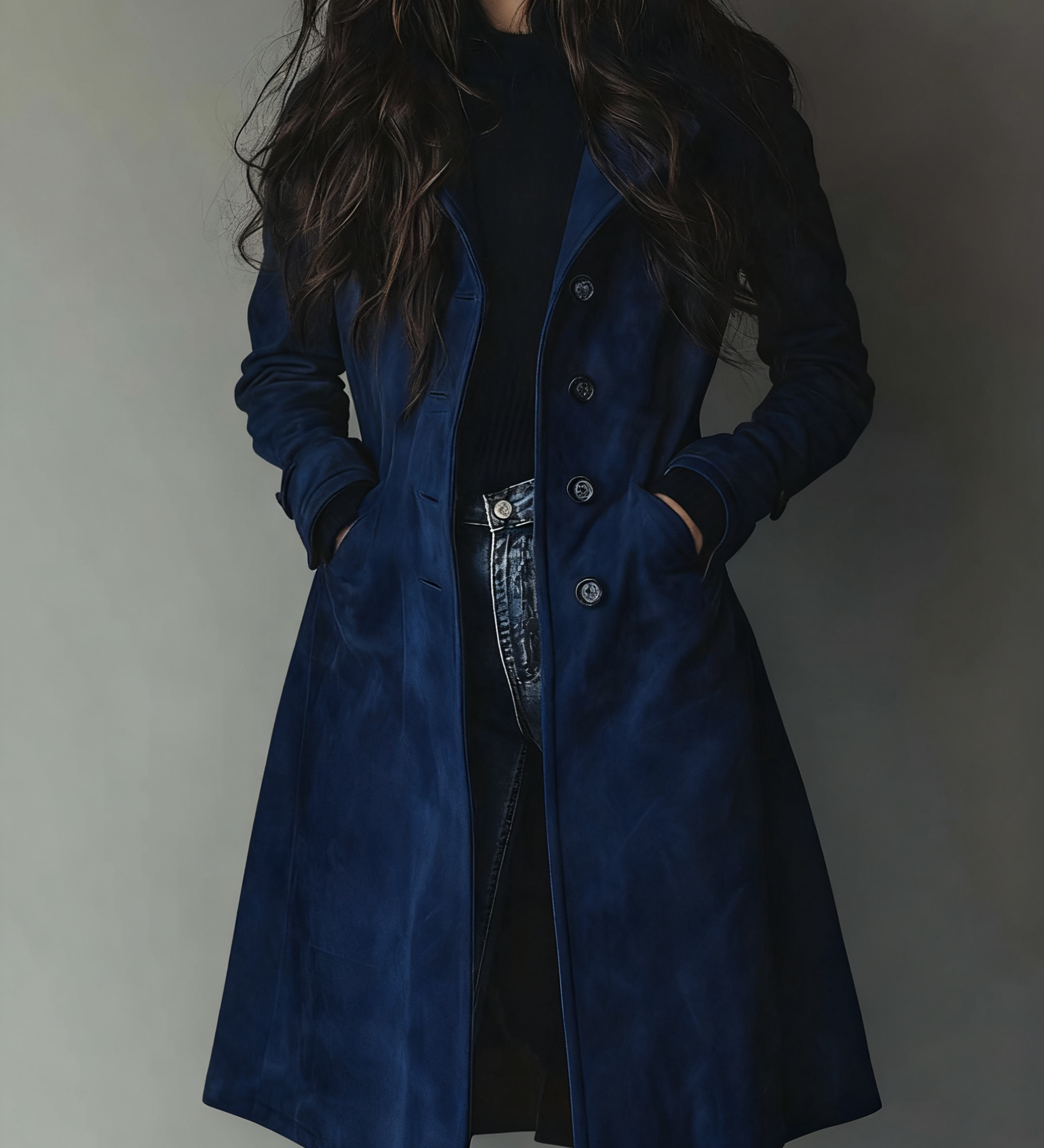 Danoir | Vintage stílusú velúr trench-coat