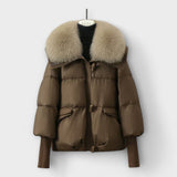 Lucyna | Rövid dzseki puha gallérral