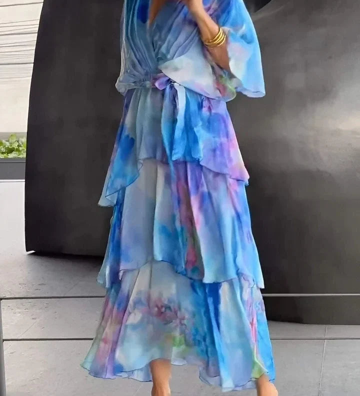Cassia – Elegáns Chiffon Ruha