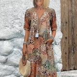 SUSAN | ÉLÉNK MIDI RUHA ELEGÁNS HASFEDÉSSEL