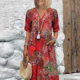 SUSAN | ÉLÉNK MIDI RUHA ELEGÁNS HASFEDÉSSEL