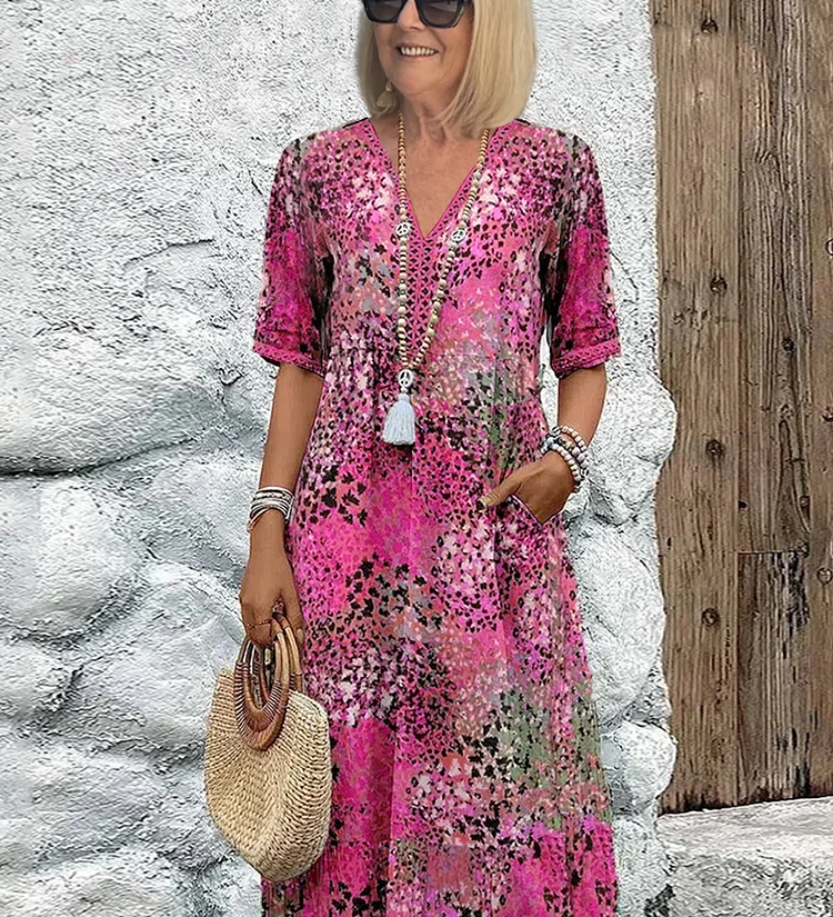 SUSAN | ÉLÉNK MIDI RUHA ELEGÁNS HASFEDÉSSEL