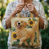 Kézzel készített steppelt táska – Golden retriever