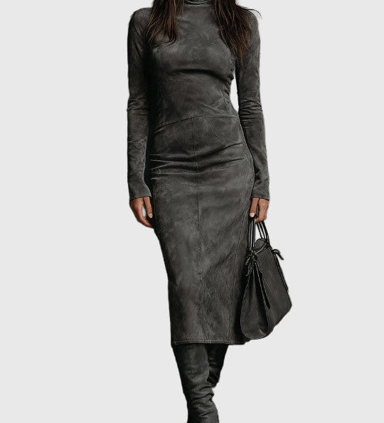 Ava | Suede Midi Ruha