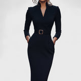 Lunori™ | Mandarin Luxe – Maxi ruha övvel