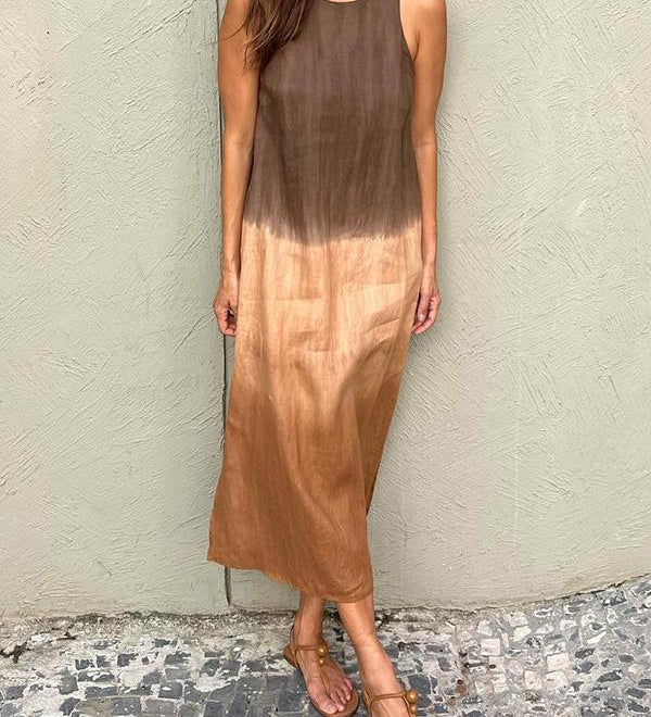 María | Lágy esésű maxiruha elegáns színátmenettel