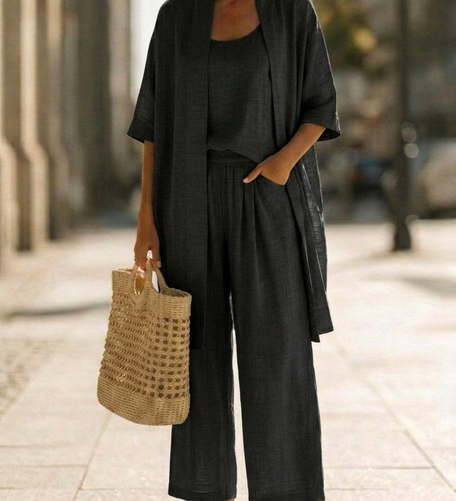 Isabella | Effortless Linen-Cotton Three-Piece Set