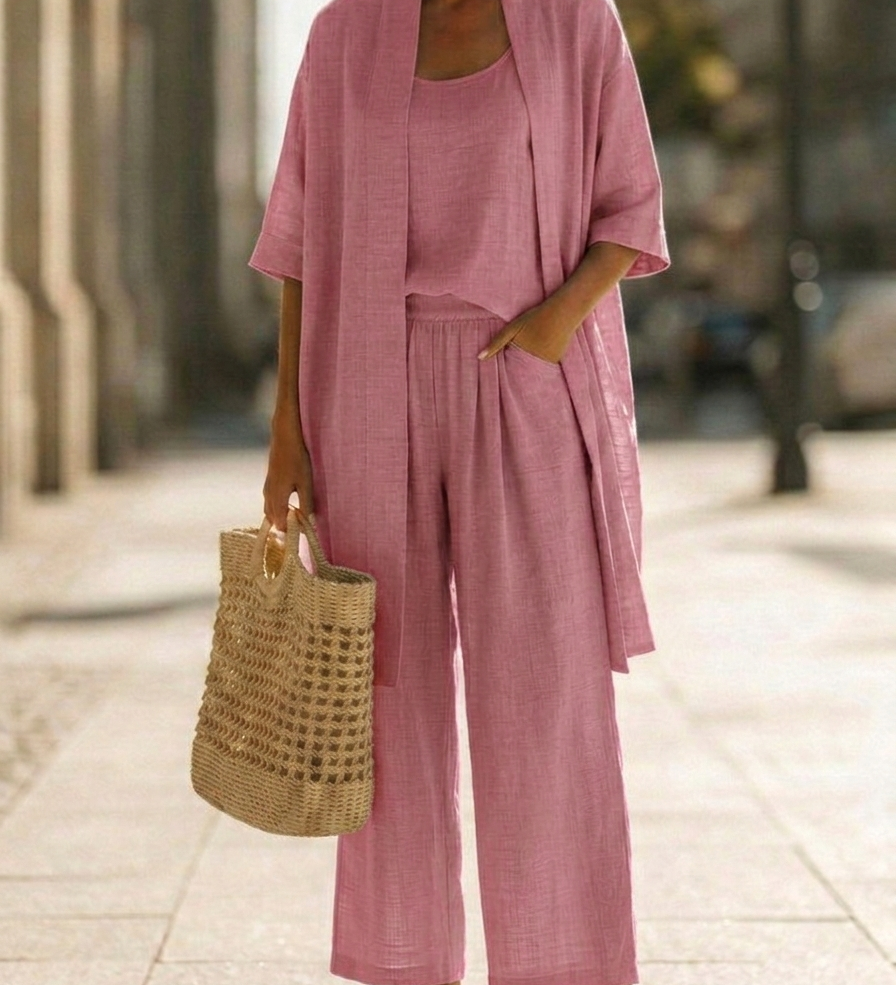 Isabella | Effortless Linen-Cotton Three-Piece Set